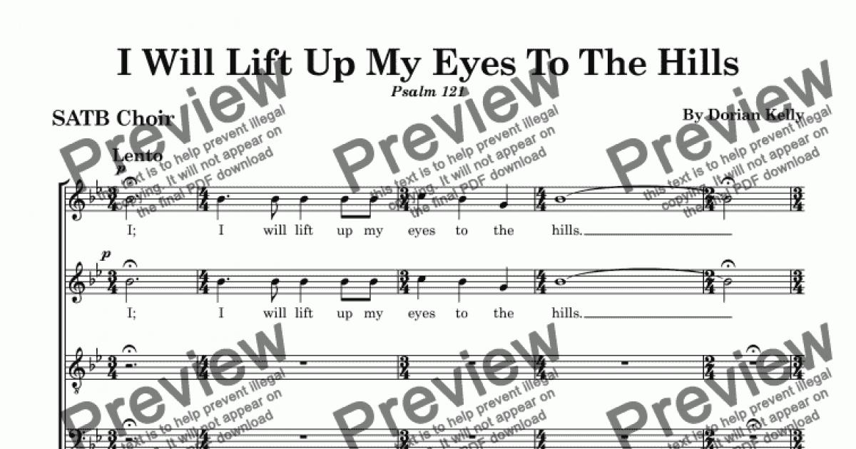 I Will Lift Up My Eyes To The Hills Psalm Sheet Music Pdf File