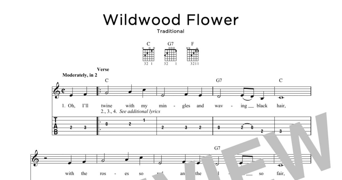 Wildwood Flower Solo Guitar Print Sheet Music Now