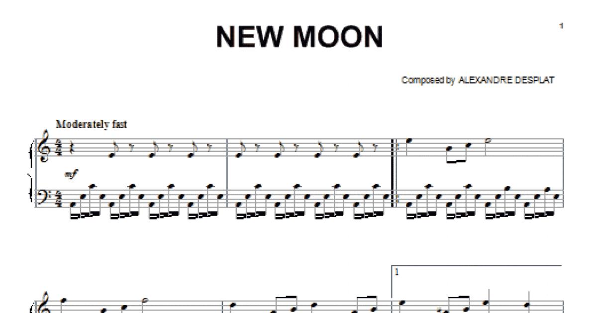 New Moon From The Twilight Saga New Moon Piano Solo Sheet Music