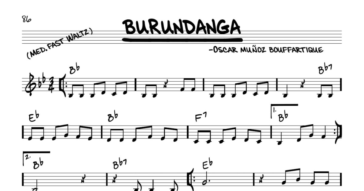 Burundanga Real Book Melody Chords Print Sheet Music Now