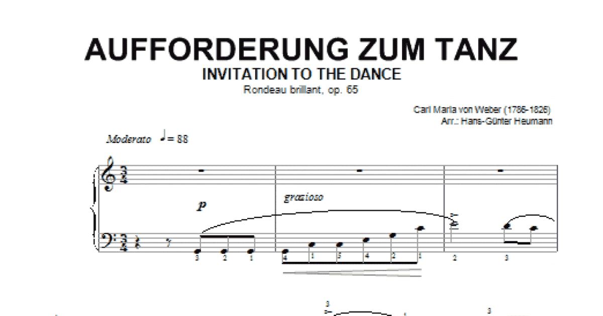 Invitation To The Dance Rondeau Brillant Op 65 Arr Hans Gunter