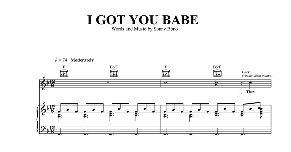 I Got You Babe Piano Vocal Guitar Chords Right Hand Melody