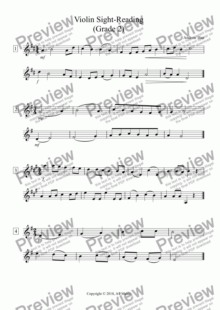 violin-sight-reading-grade-2-download-sheet-music-pdf-file