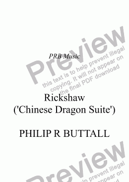 page one of Rickshaw (’Chinese Dragon Suite’)