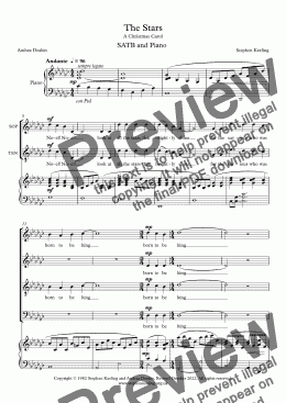 page one of THE STARS - A Christmas Carol SATB 