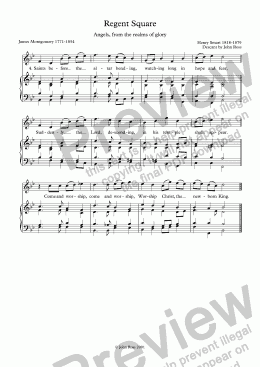 page one of Regent Square (Angels, from the realms of glory) - Descant