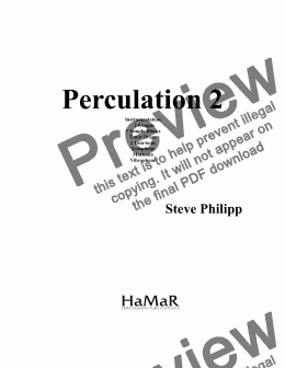 page one of Perculation 2