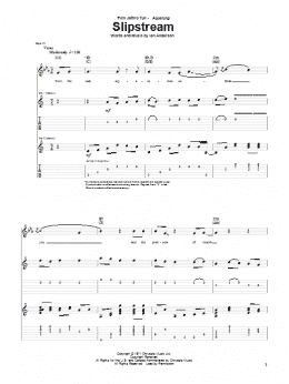 Slipstream Guitar Tab Print Sheet Music Now