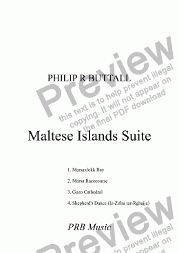 page one of Maltese Islands Suite