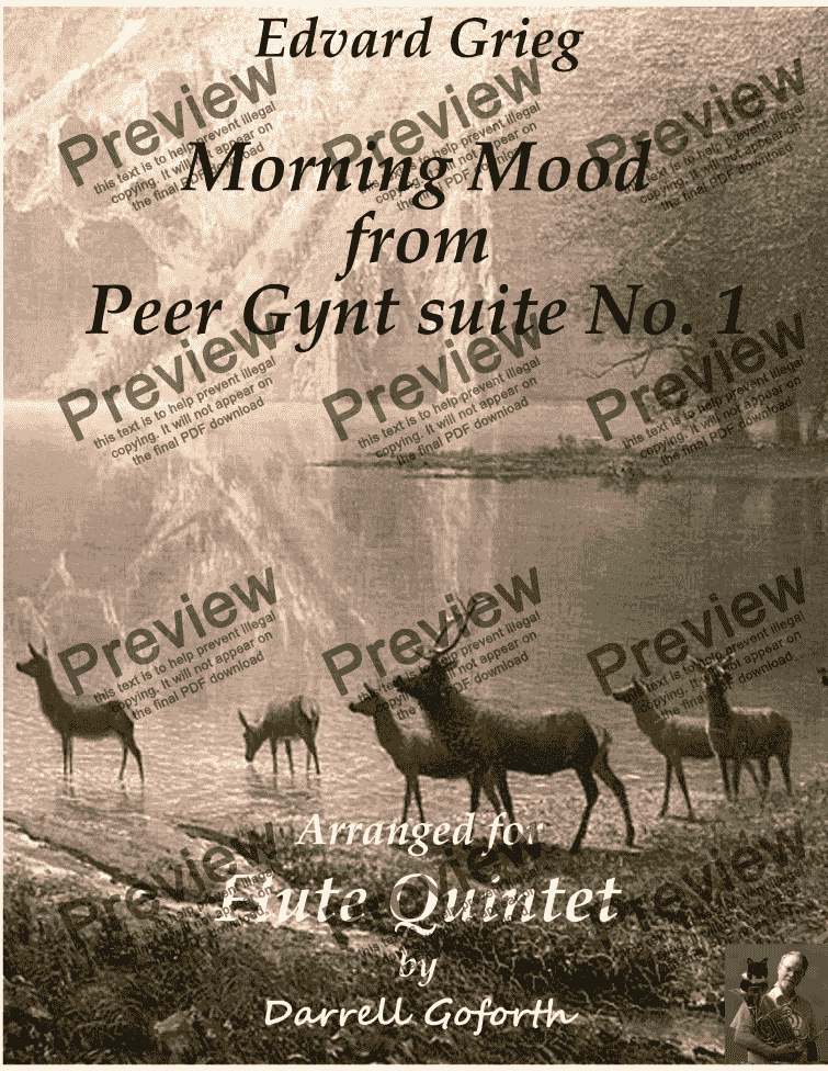 Morning Mood From Peer Gynt Suite No For Flute Quintet Buy Pdf