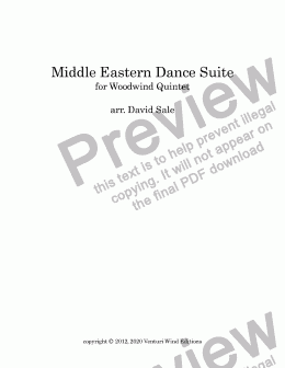 page one of Middle Eastern Dance Suite (wind quintet)
