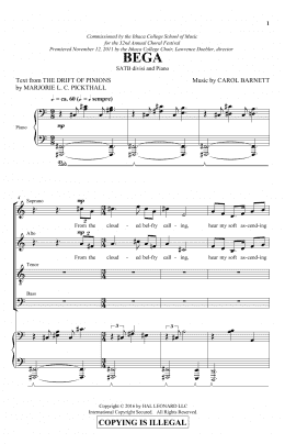 Bega SATB Choir Print Sheet Music Now