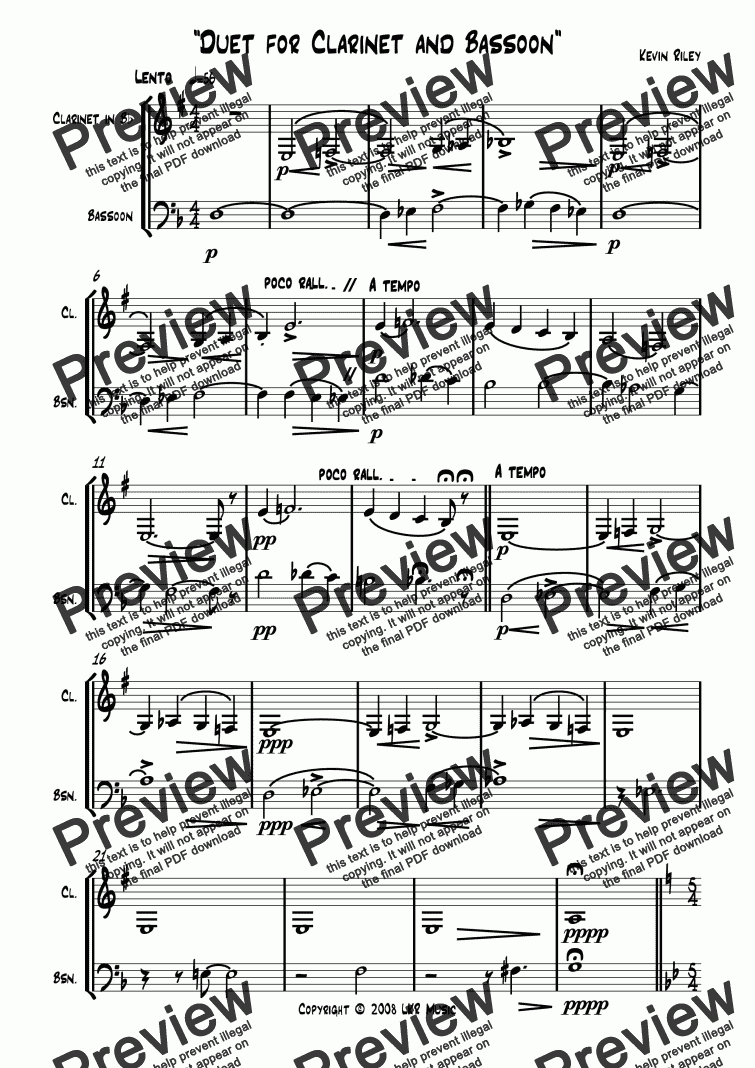 Duet for and Bassoon Download Sheet Music PDF file