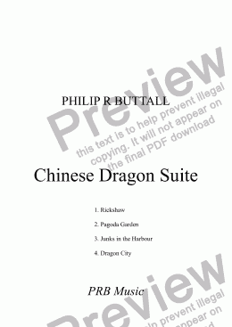 page one of Chinese Dragon Suite