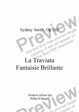 page one of PRB Piano Series: La Traviata - Fantaisie Brillant