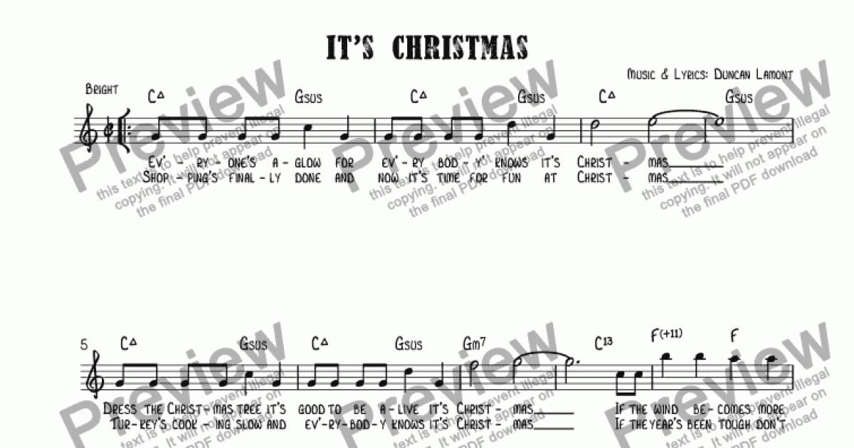 It’s Christmas - Download Sheet Music PDF file