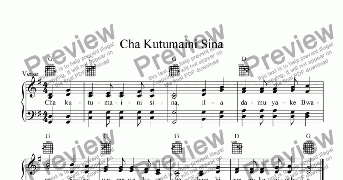 Cha Kutumaini Sina Swahili Hymn Download Sheet Music PDF file