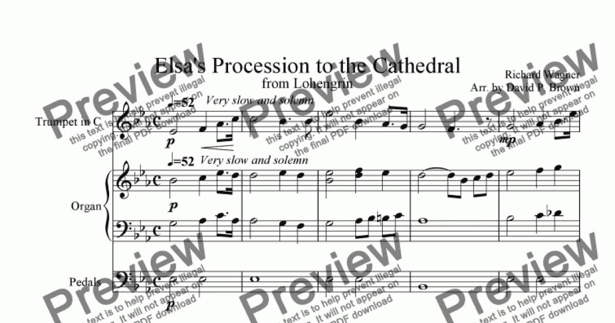 Elsa’s Procession to the Cathedral for Trumpet and Organ - Sheet Music