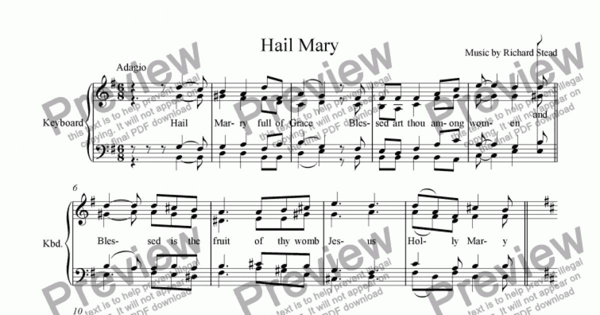 Hail Mary - Download Sheet Music PDF file