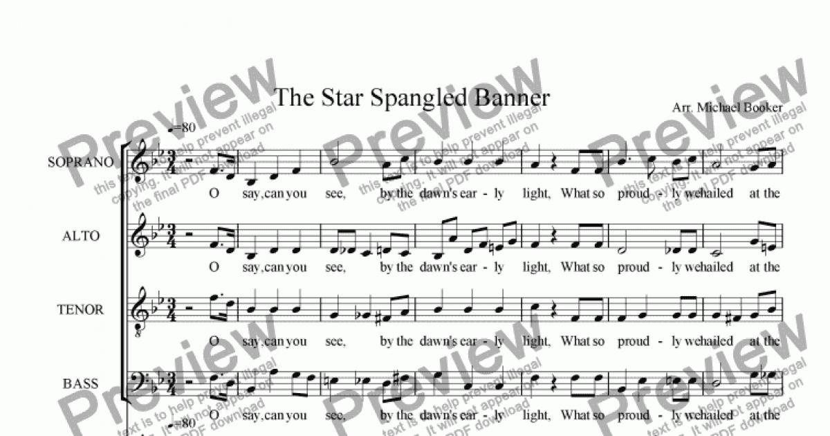 star spangled banner lyrics full song music sheet