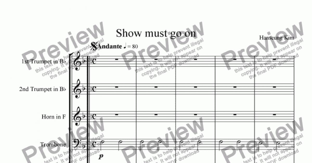 Show must go on Download Sheet Music PDF file