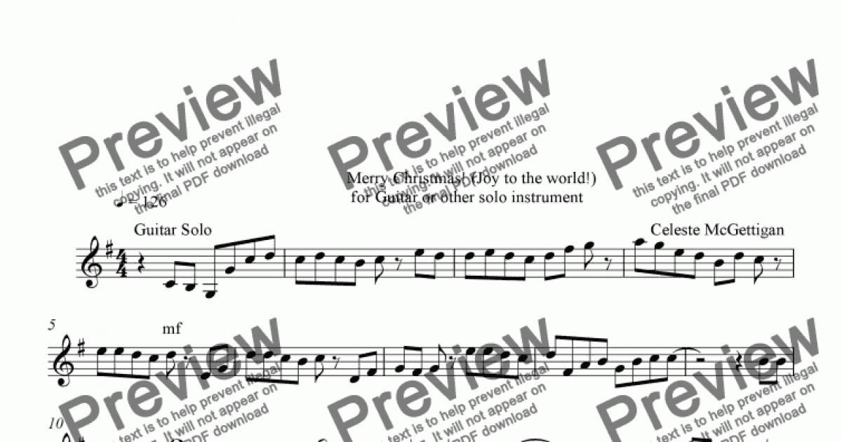 Merry Christmas (Guitar solo!) - Download Sheet Music PDF file