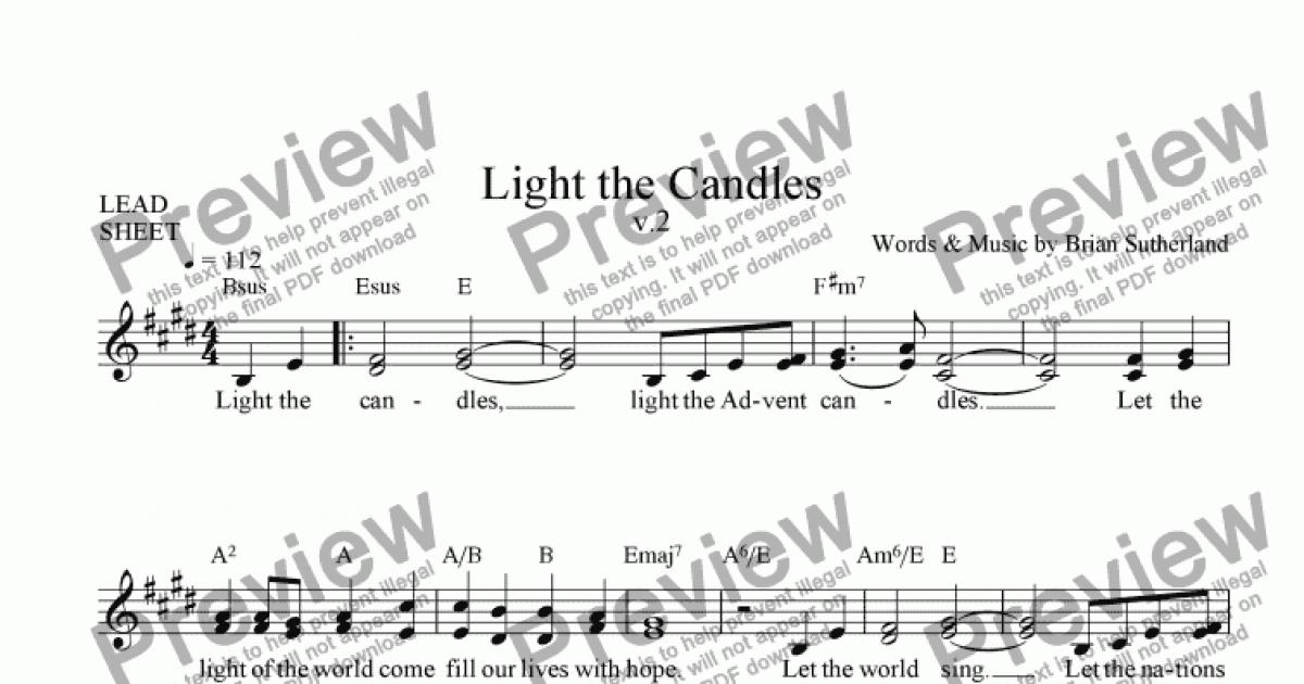 Light the Candles - Download Sheet Music PDF file