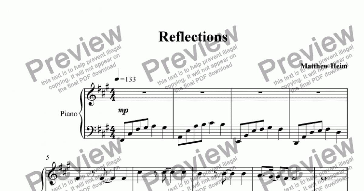 Reflections - Download Sheet Music PDF file