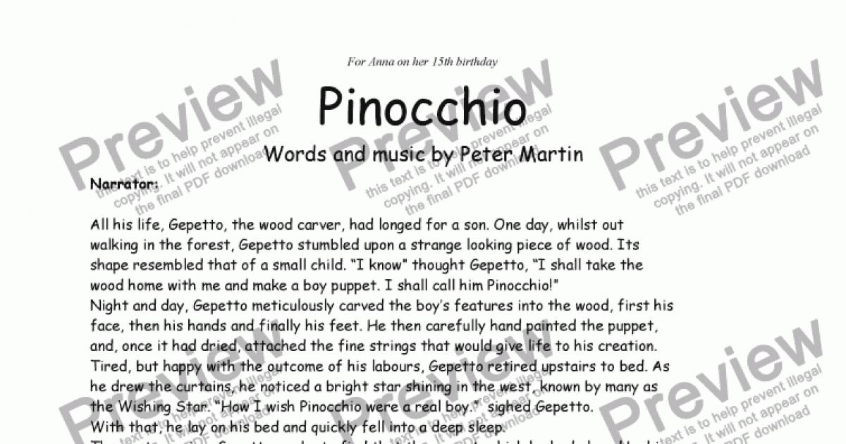 pinocchio story chords