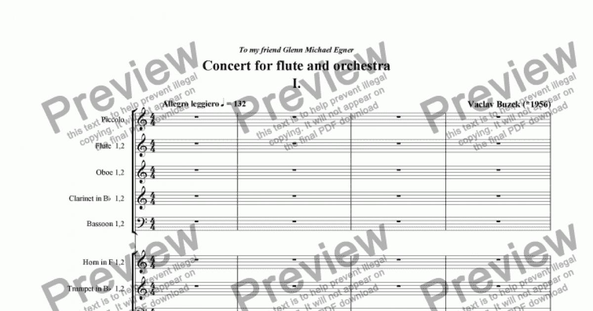 Concert for flute and orchestra Download Sheet Music PDF file