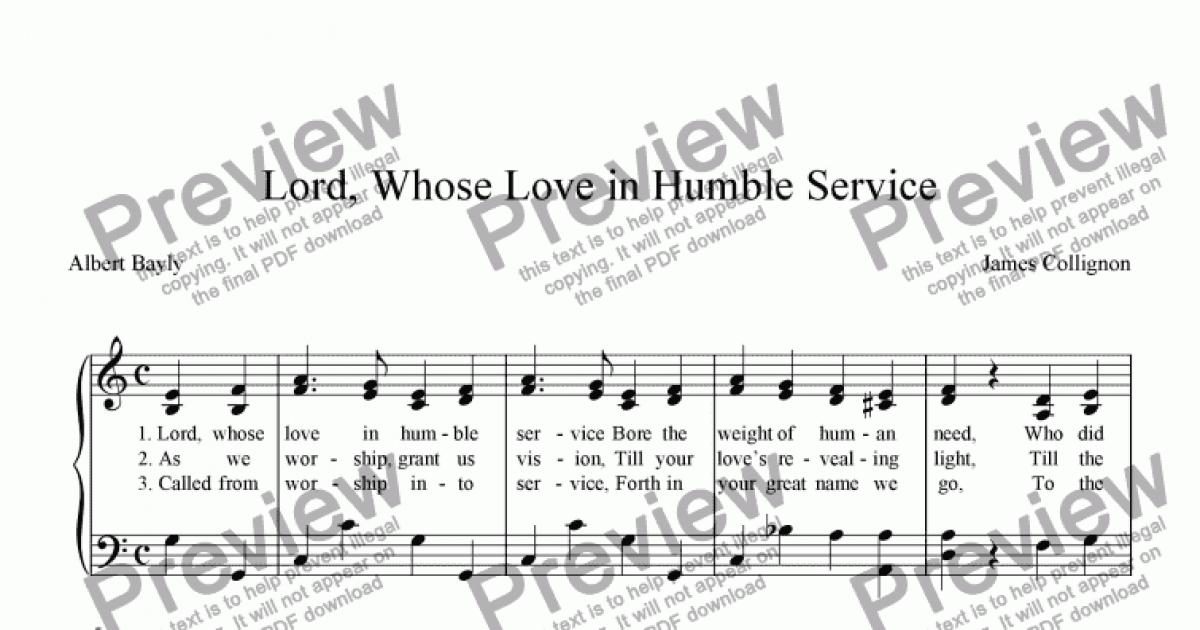 Lord, Whose Love in Humble Service - Download Sheet Music PDF file