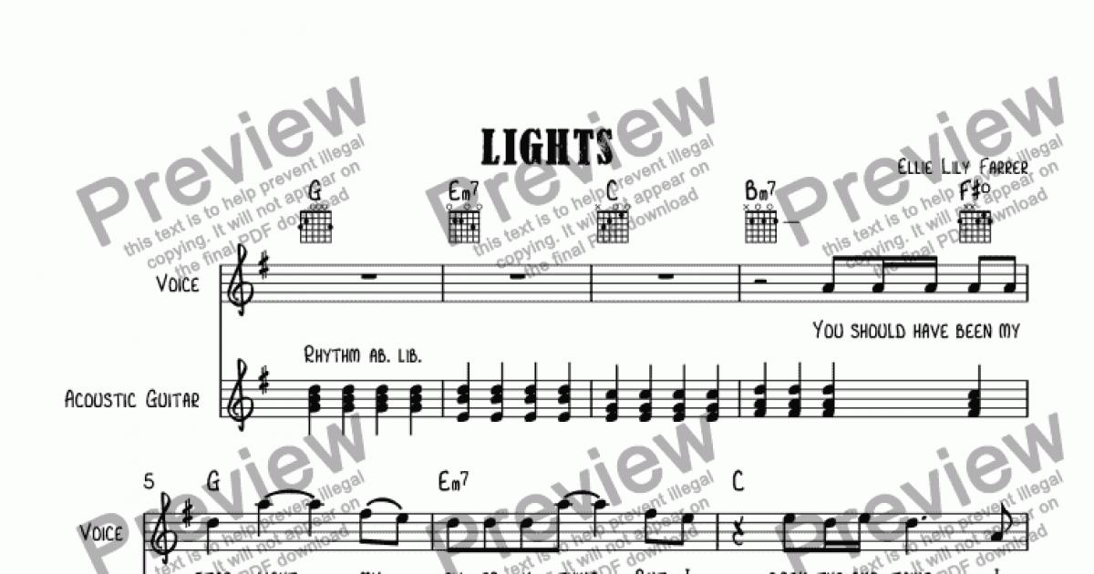 Lights - Download Sheet Music PDF file