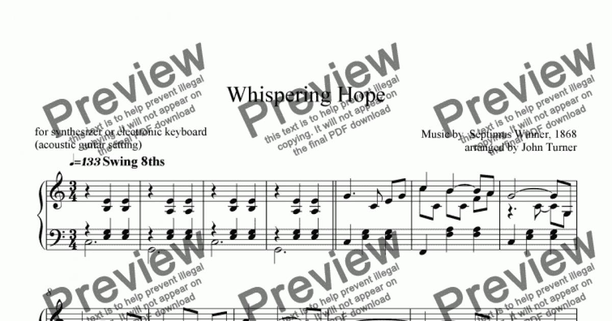 Whispering Hope Download Sheet Music Pdf File