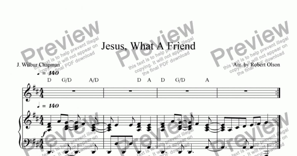 Jesus, What A Friend - Download Sheet Music PDF file