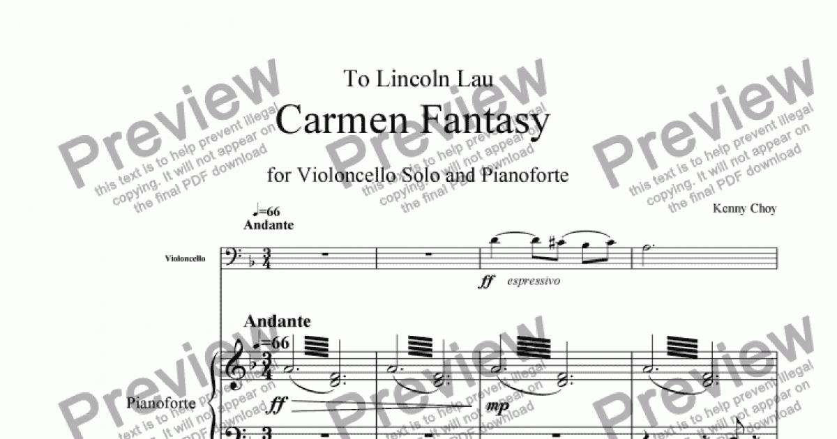 carmen fantasy trumpet pdf