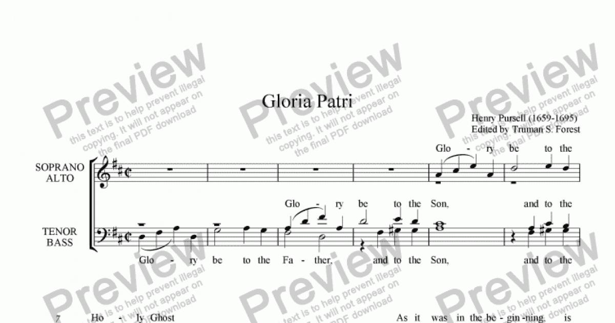 Gloria Patri - Download Sheet Music PDF file