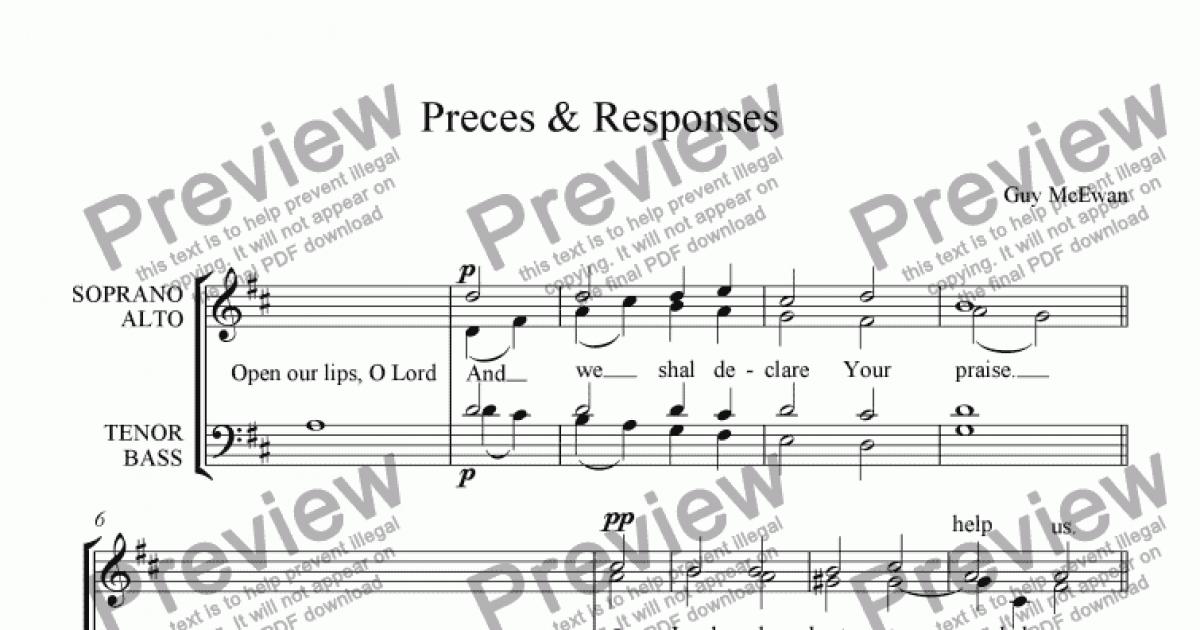 Preces & Responses - Download Sheet Music PDF File