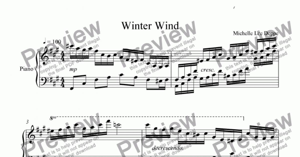 Download Winter Wind - Download Sheet Music PDF file