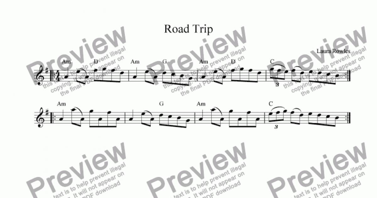 jon schmidt road trip sheet music