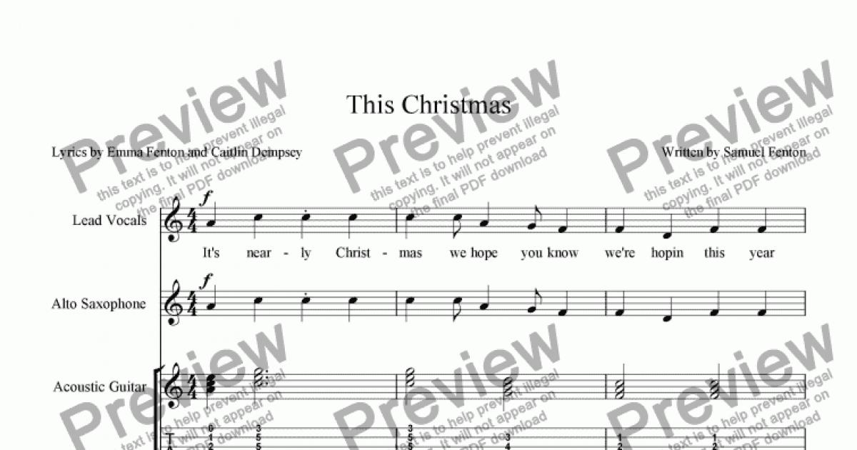 This Christmas - Download Sheet Music PDF file