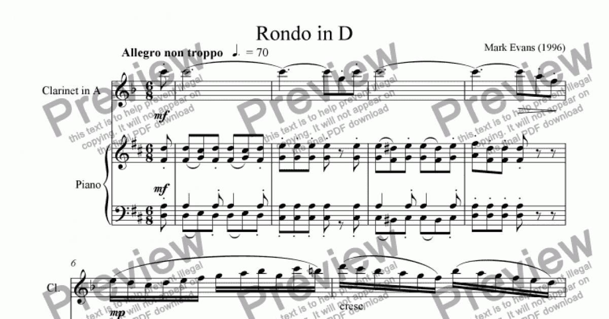 andante and rondo clarinet