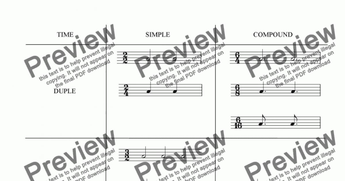 helpsheet-time-signature-chart-download-sheet-music-pdf-file