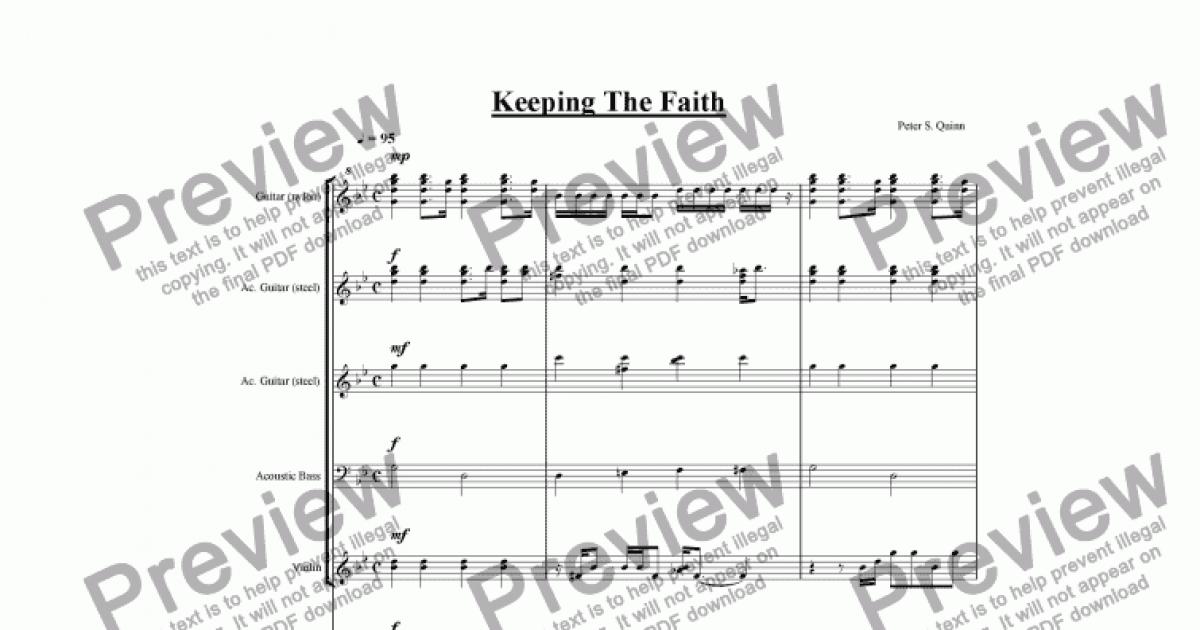 Keeping The Faith - Download Sheet Music PDF file