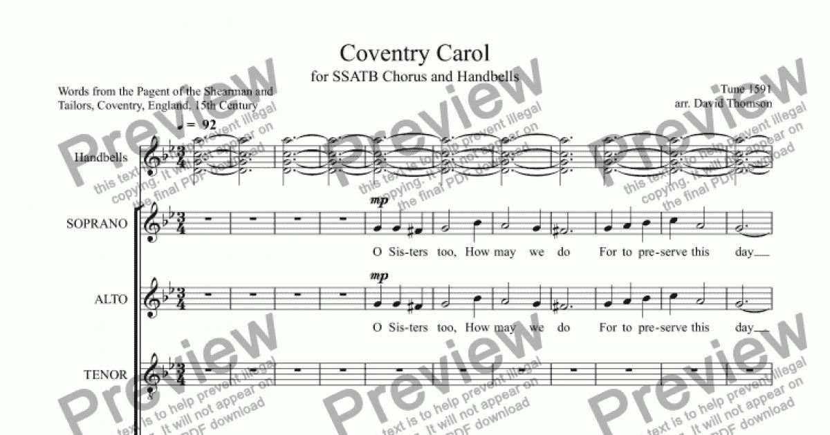 Coventry Carol - Download Sheet Music PDF file