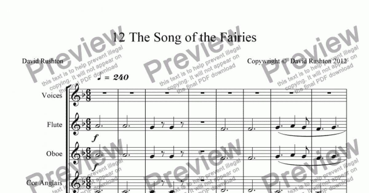 12 The Song of the Fairies - Download Sheet Music PDF file