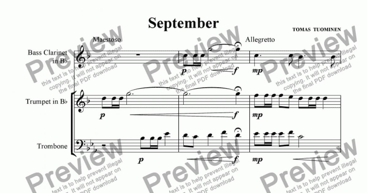 September - Download Sheet Music PDF file