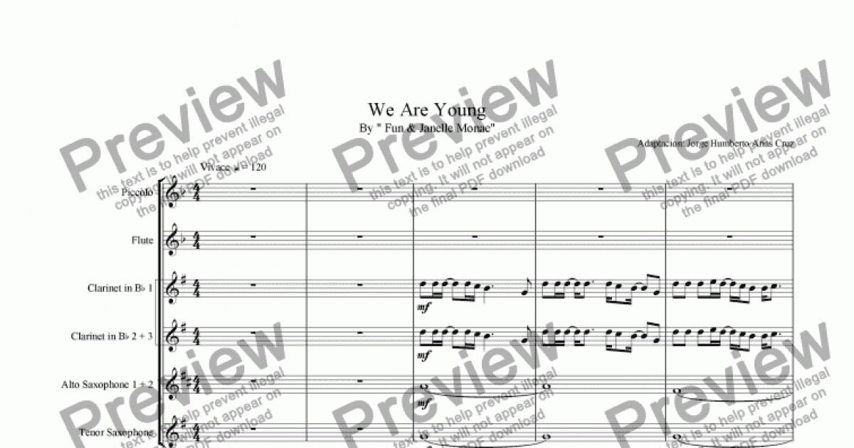 We Are Young Download Sheet Music PDF file