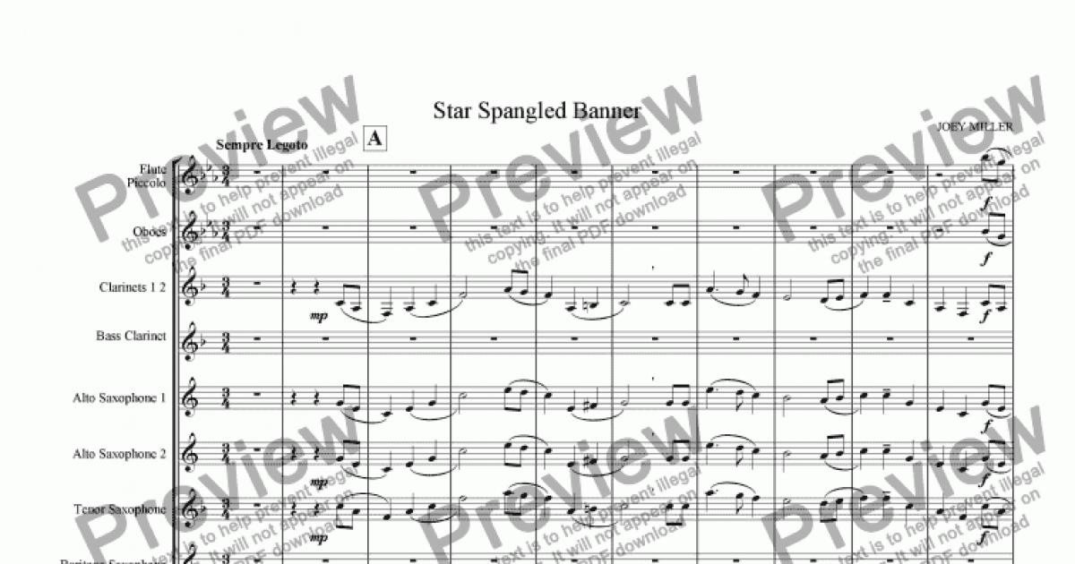 star spangled banner chords changes key of b flat