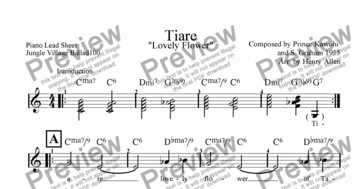 Tiare Download Sheet Music PDF file