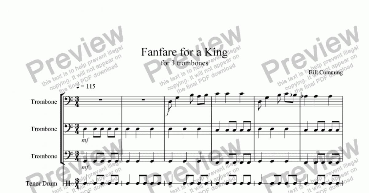 Fanfare for a King - Download Sheet Music PDF file